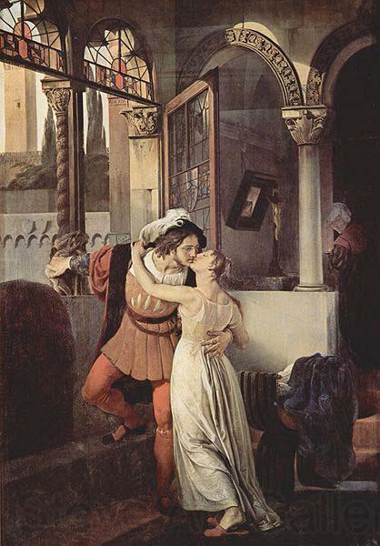 Francesco Hayez Romeo and Juliet Norge oil painting art